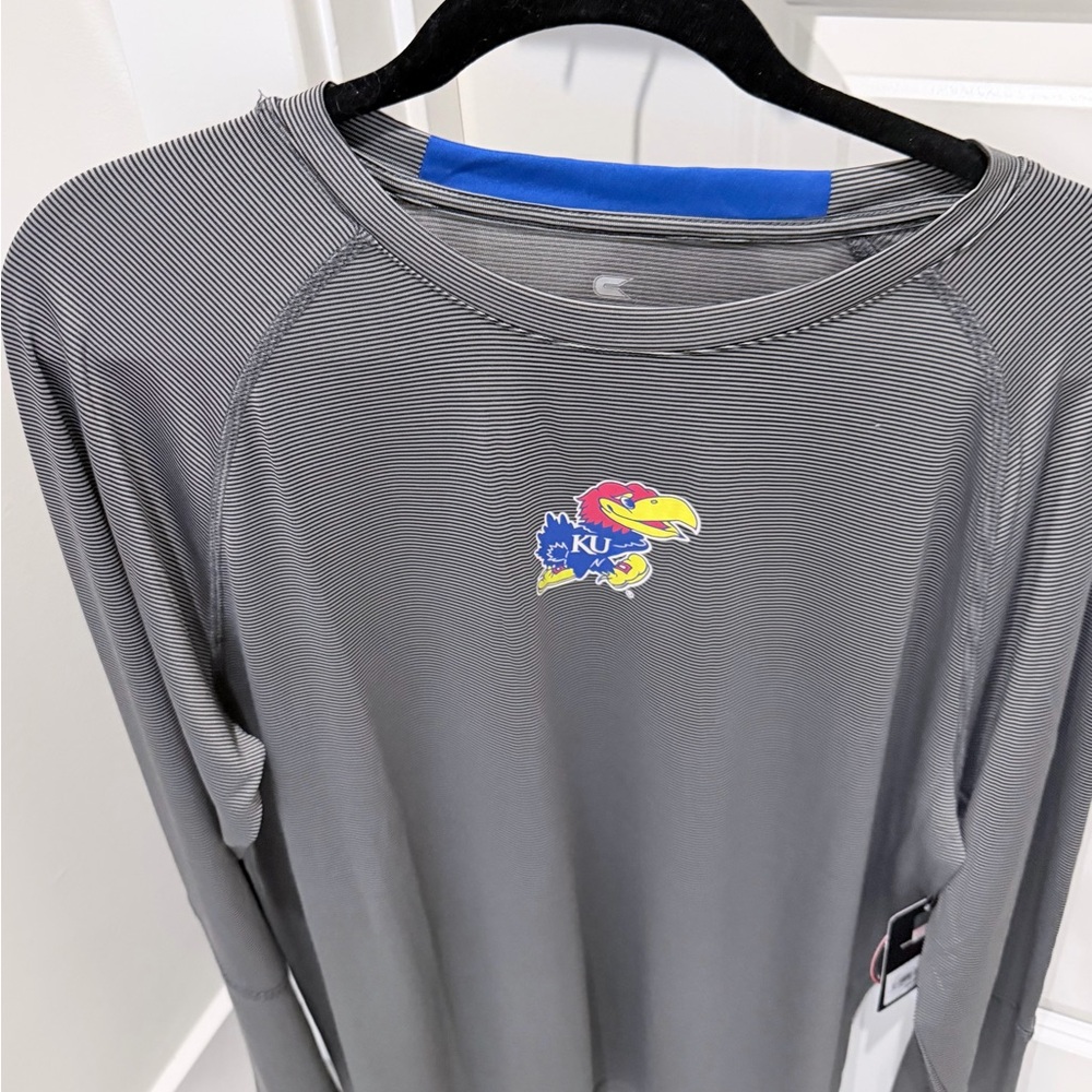 KU Gray Men's Long Sleeve Performance Top